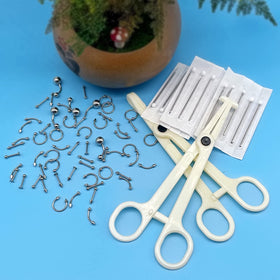 A-minusone model demonstrating nostril and septum use for style versatility