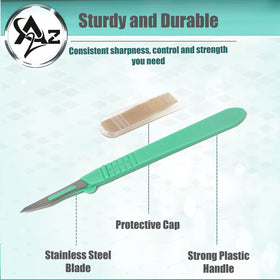 A2Z SCILAB textured plastic handle detail showing anti-slip grip and ruler