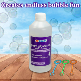 Applying A+Health glycerin to hands to demonstrate moisturizing and softening