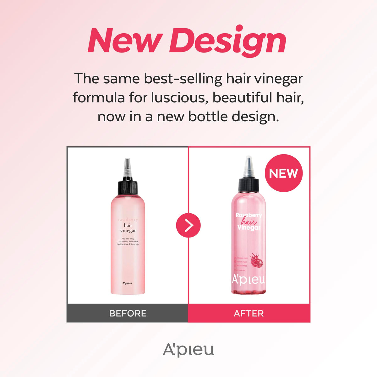 A'PIEU bottle on shower shelf styling suggesting daily routine convenience