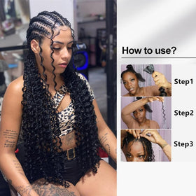 Aailvmey braided boho hairstyle in festival setting showing natural movement benefit