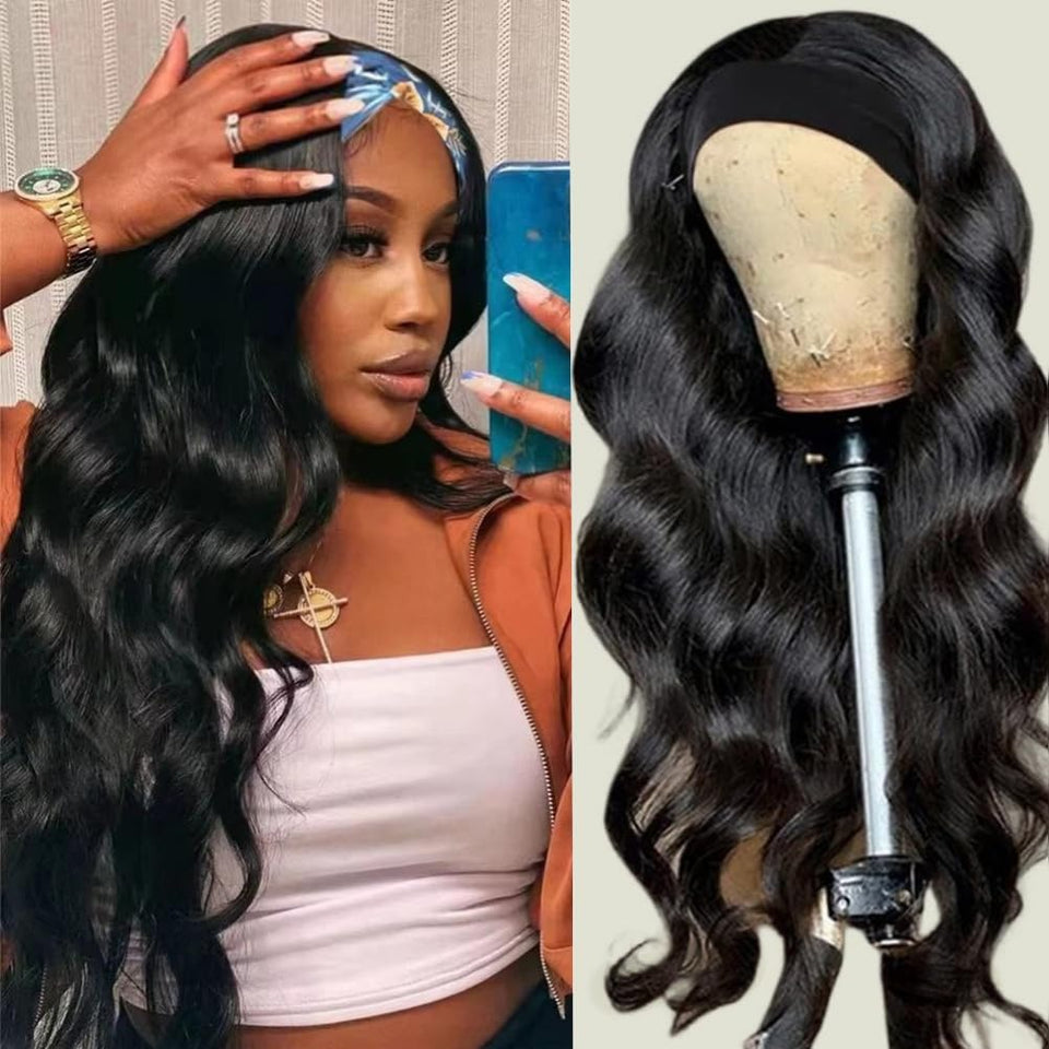 Aailvmey front view headband wig showing natural hairline and instant style benefit
