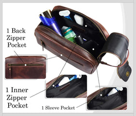 AARON LEATHER GOODS metal studs on bottom protecting bag from scuffs and wear