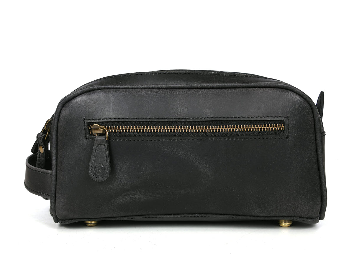 AARON LEATHER GOODS genuine YKK zipper and metal hardware demonstrating durability