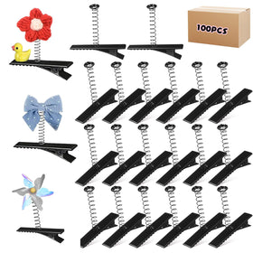 Abaodam front pack of 100 metal duckbill clips showing quantity benefit