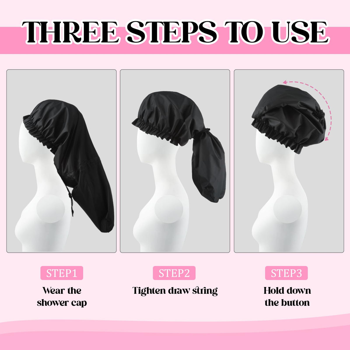Abeillo bonnet worn by model with braids showing full coverage benefit