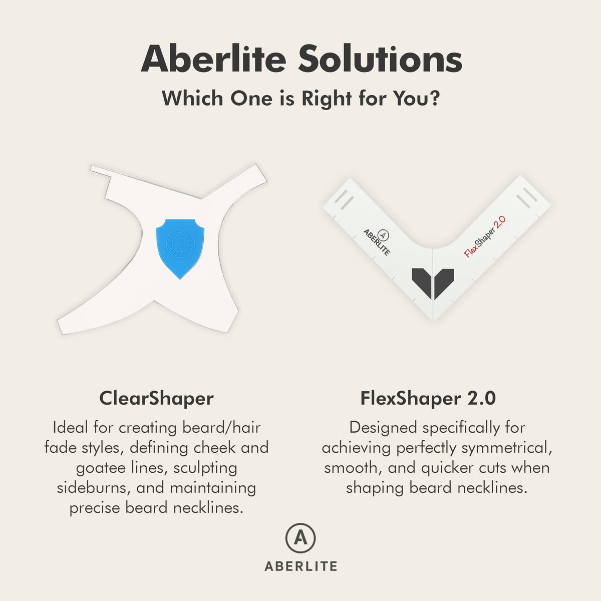 Aberlite ClearShaper on bathroom counter in lifestyle scene enabling at-home grooming