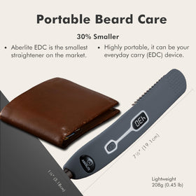 Aberlite being used on a beard to show smoothing effect and faster grooming