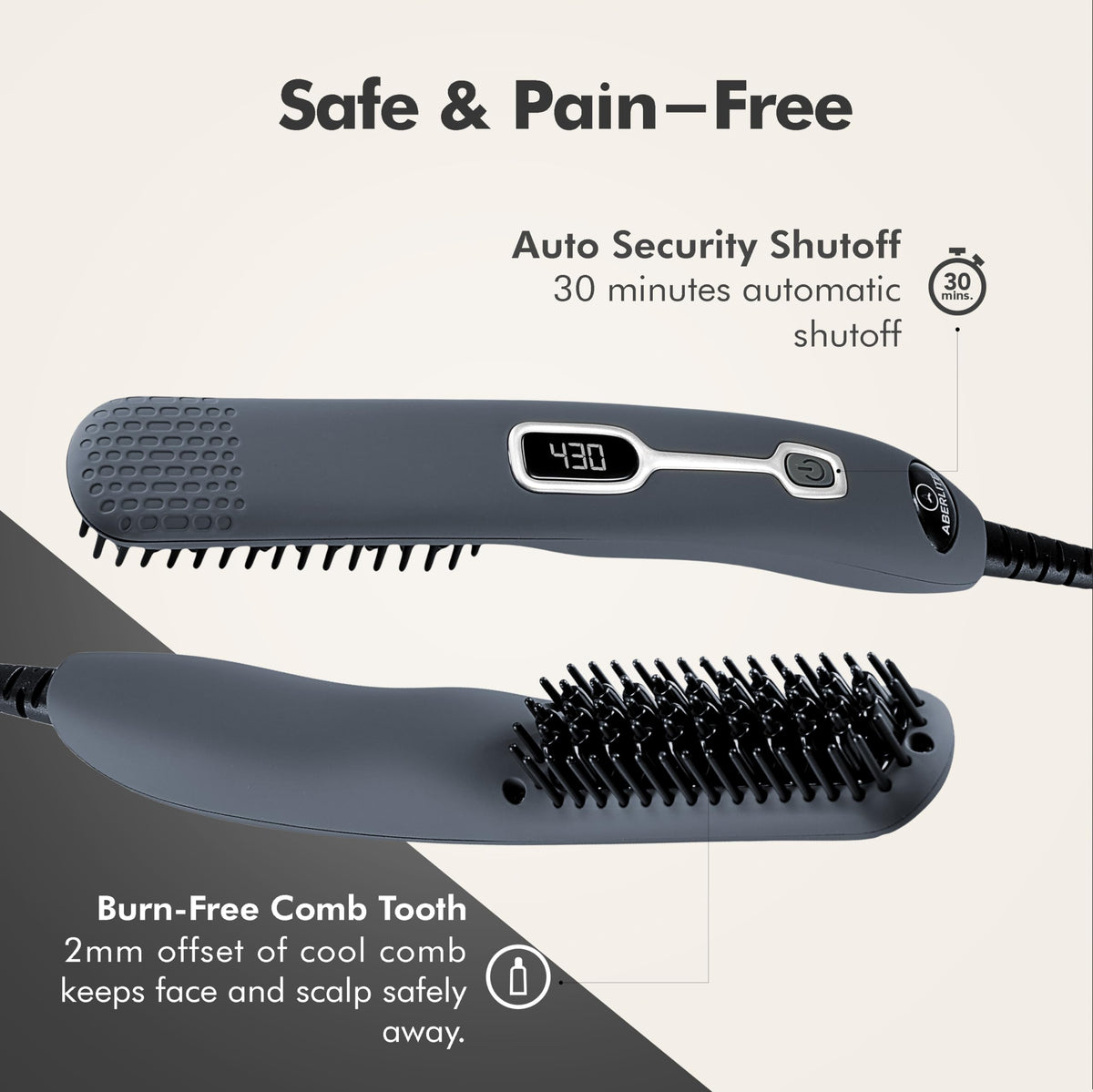 Aberlite side profile handle illustrating ergonomic grip and lightweight portability benefit