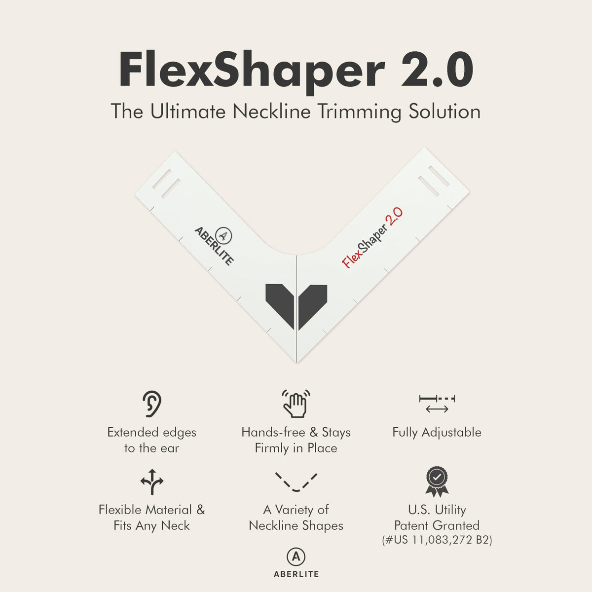 Aberlite FlexShaper close-up of flexible edge, bendable for contour-fitting benefit