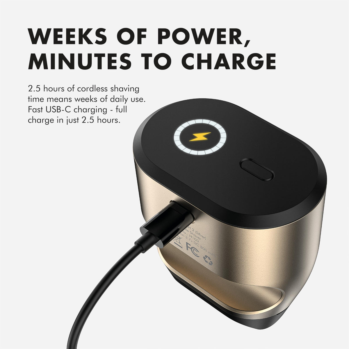 Aberlite Touch 2 USB-C charging port for fast convenient recharge