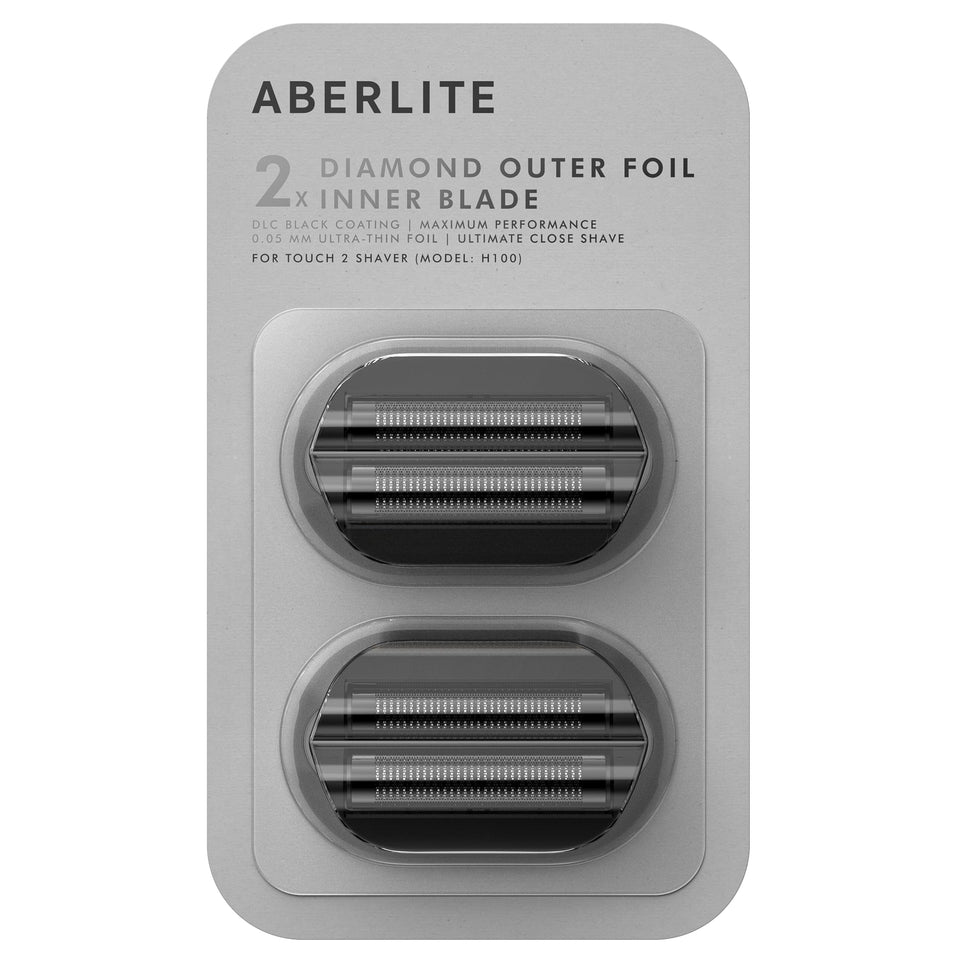 Aberlite Touch 2 front packaging showing replacement set and benefits