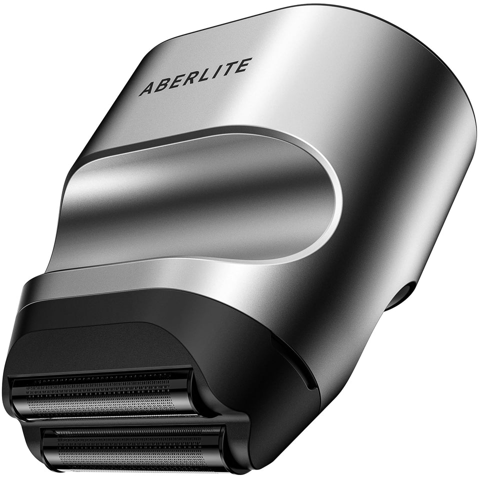 Aberlite Touch 2 front view showing compact shaving head and ergonomic benefits