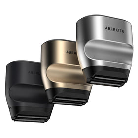 Aberlite Touch 2 replacement head installed on shaver showing smoother shaving comfort