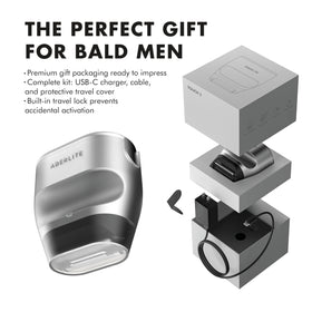 Aberlite Touch 2 on bathroom counter showing everyday grooming lifestyle benefit