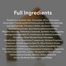 abib sunstick label close-up with directions and SPF50+ information benefit