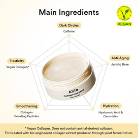 Abib eye cream dispensed on finger showing lightweight absorption