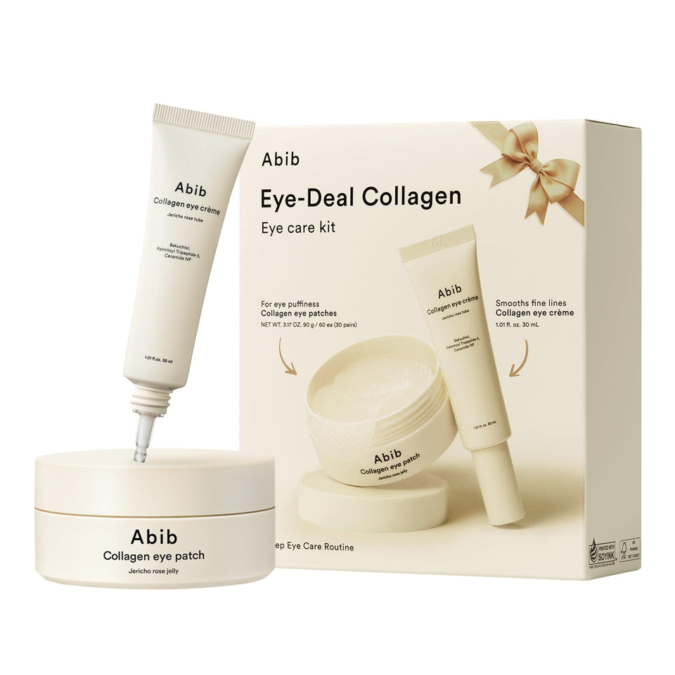 Abib front packaging showing the eye care kit and benefits