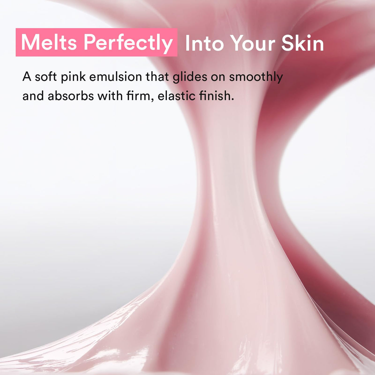 Abib product applied to forehead to show targeted plumping and smoothing effect