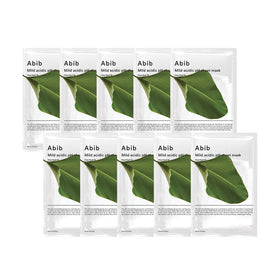 Abib front packaging showing Heartleaf Fit mask and benefits for quick use