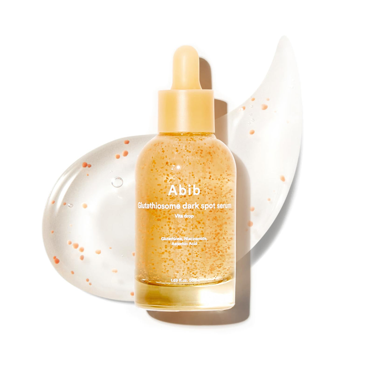 Abib front packaging of Glutathiosome serum showing product and benefit hydration