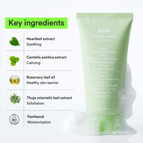 Abib bottle in hand to show scale, compact 5.07 fl.oz travel friendly