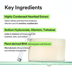 Abib pad being applied to cheek calms and preps skin quickly