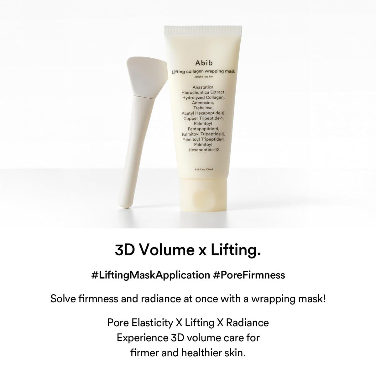 Abib jar with silicone brush arranged to show easy application benefit