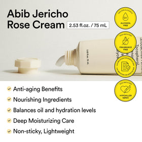 Abib Jericho Rose cream close-up swipe showing rich texture and deep hydration benefit