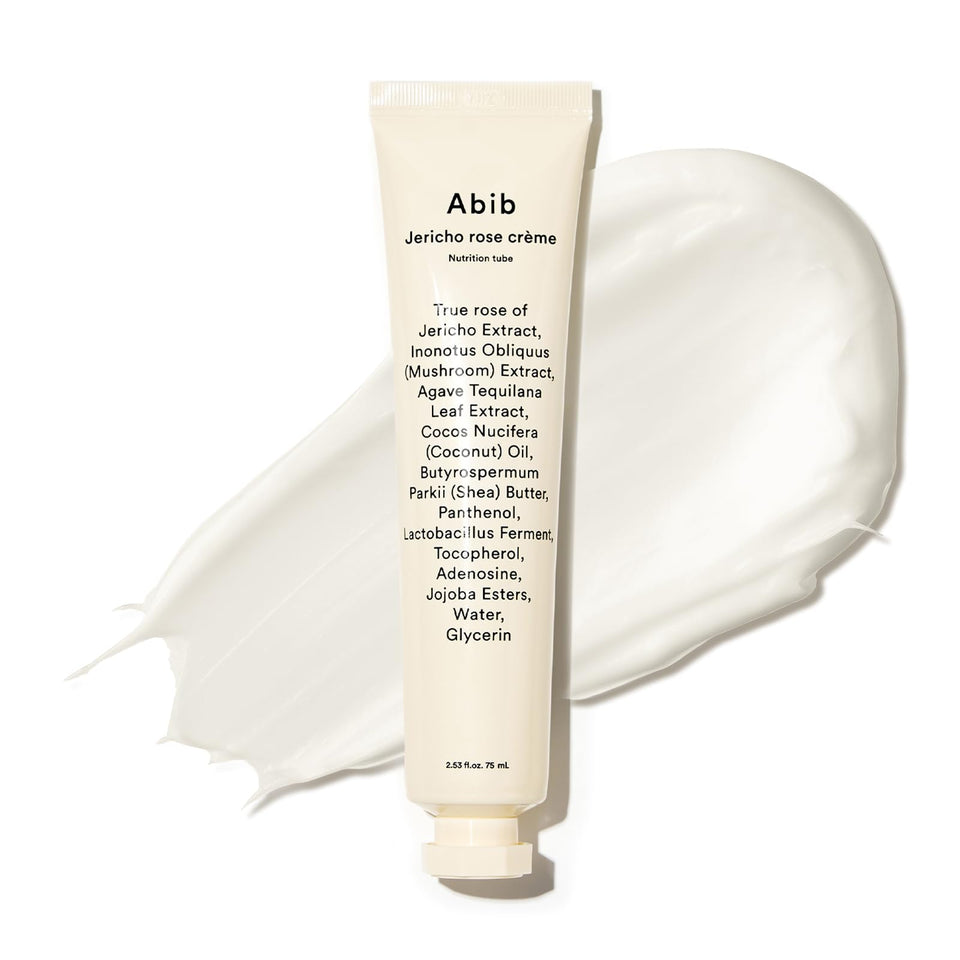 Abib Jericho Rose cream front tube showing packaging and product identity benefits