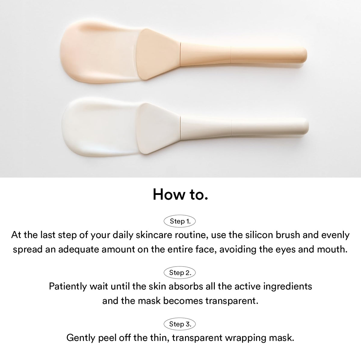 Abib mask applied on cheek demonstrating overnight brightening routine