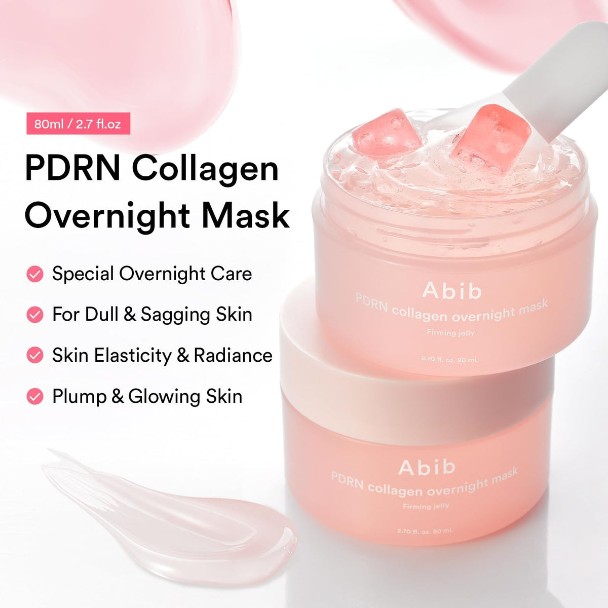 Abib jar open revealing jelly texture for overnight hydration