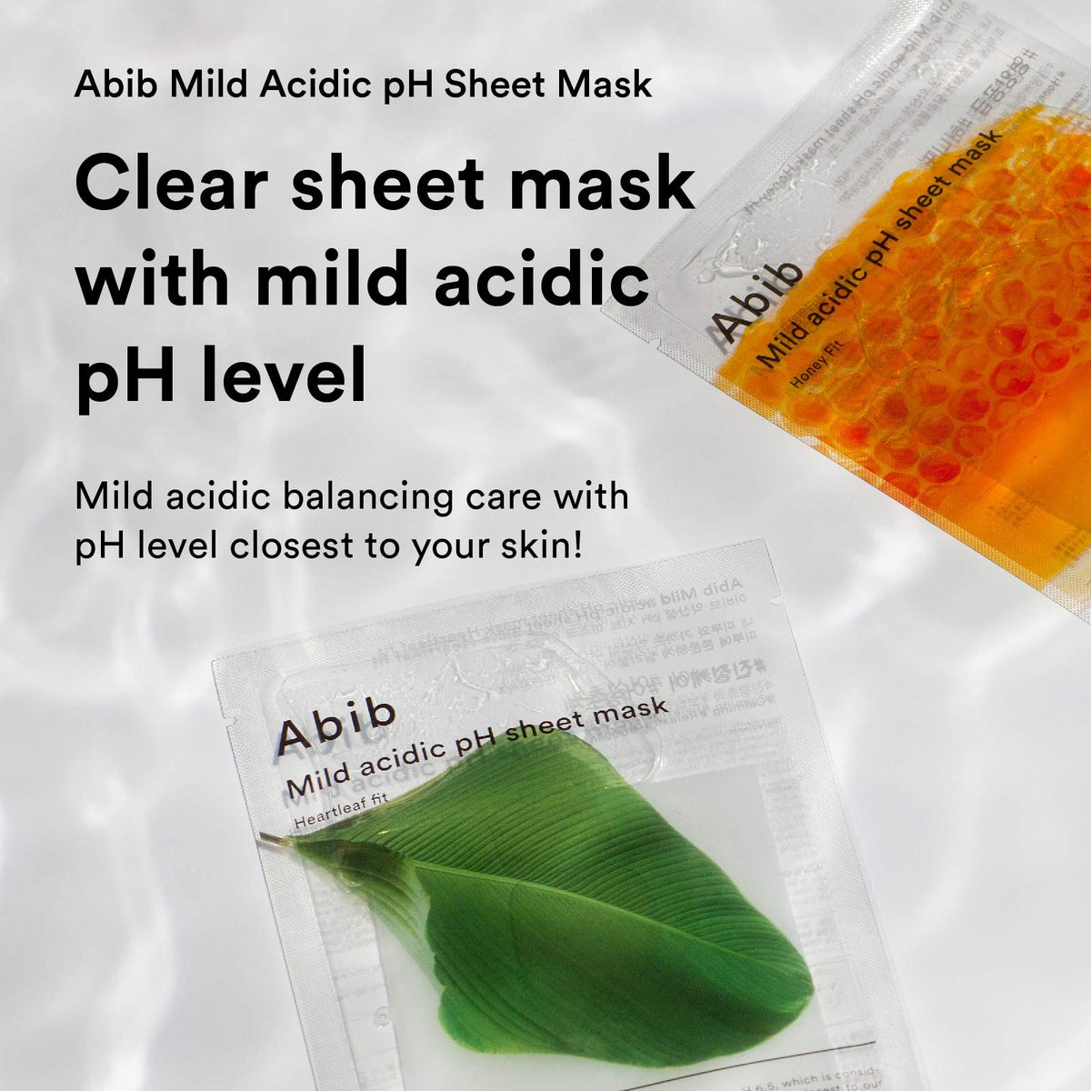 Abib single mask sachet opened with visible soaked sheet for hygienic convenience