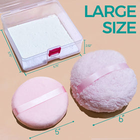 ABOLINE close-up of 6-inch puff texture for soft even powder pickup