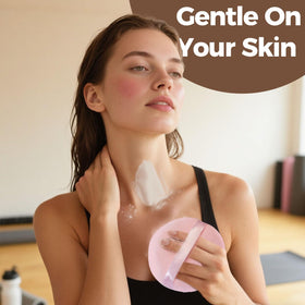 ABOLINE applying powder to arm demonstrating smooth, even coverage