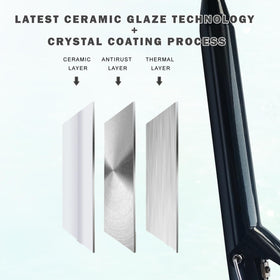 abp close-up of tourmaline ceramic barrel showing smooth coating and reduced frizz benefit