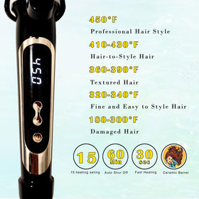 abp clamp detail and tip showing secure hold and benefit of consistent curls