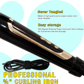 abp cord and swivel joint showing 8ft cord and benefit of tangle-free movement