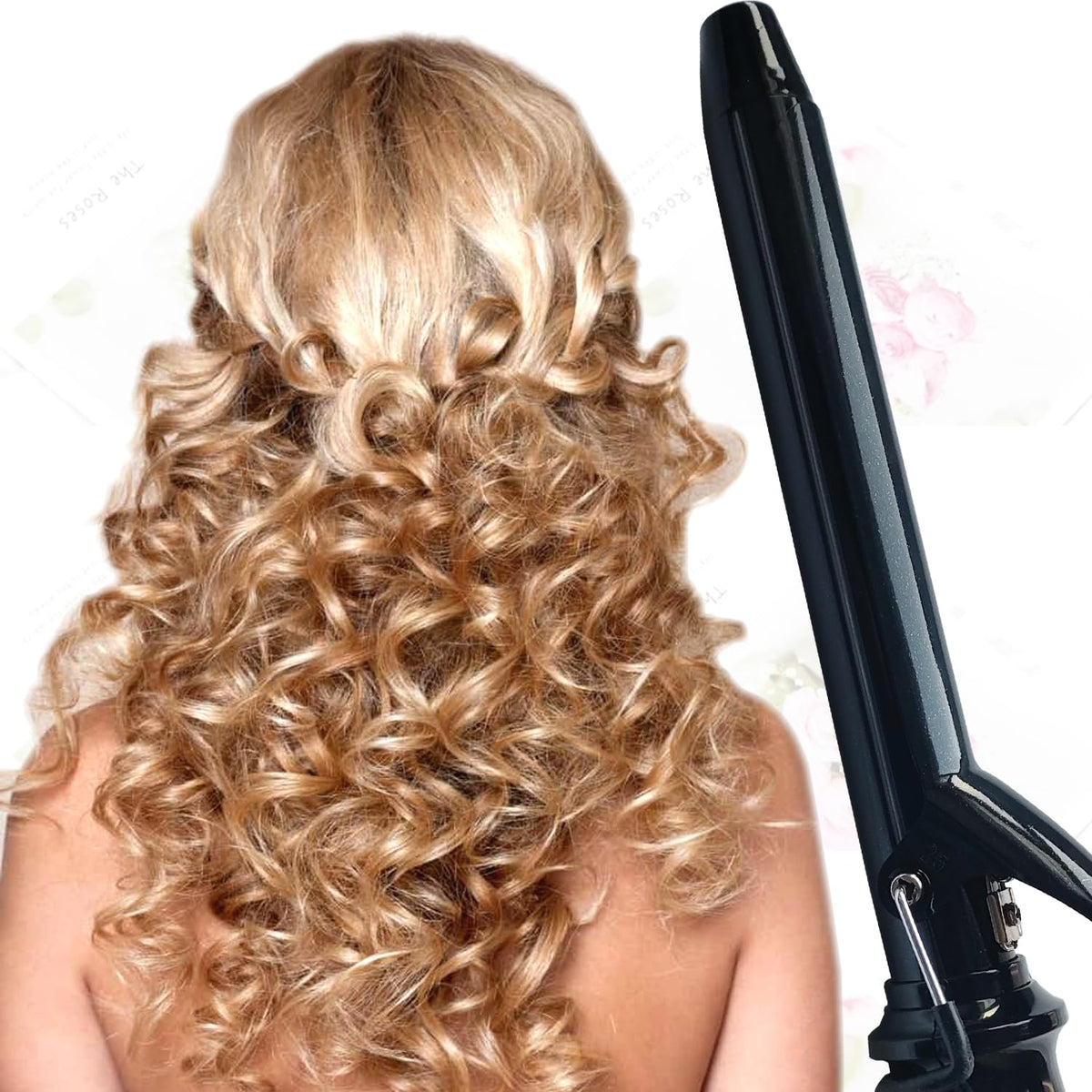abp in use on long hair demonstrating efficient wrapping of large sections for uniform curls