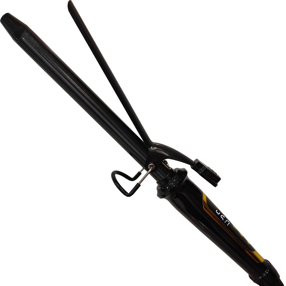 abp long-barrel front view showing sleek black and gold design and benefit of style precision