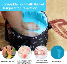 ABSOK filled and in use for foot soak showing comfortable depth and stability