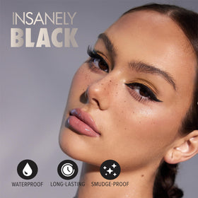 Absolute New York lifestyle image of model wearing sharp winged eyeliner showcasing long-lasting look
