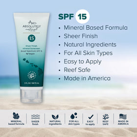 Absolutely Natural close-up zinc oxide mineral powder highlighting non-nano safety benefit