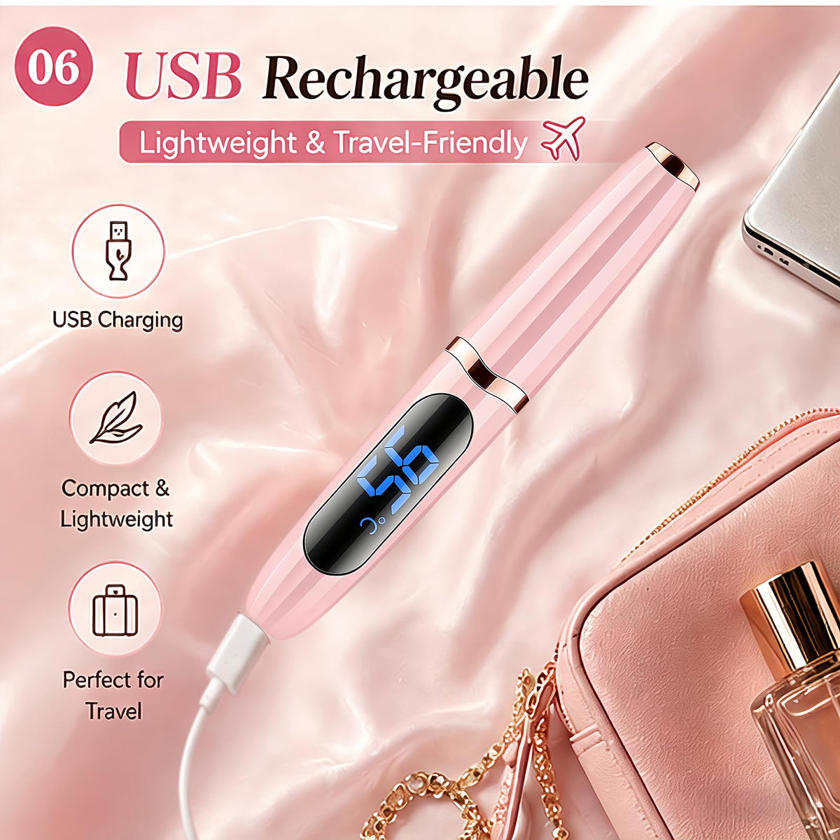 Acavado USB charging port and cable for convenient on-the-go recharging