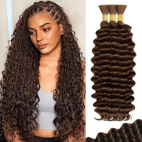 Acbhoa front packaging showing 18inch #4 natural brown and benefits