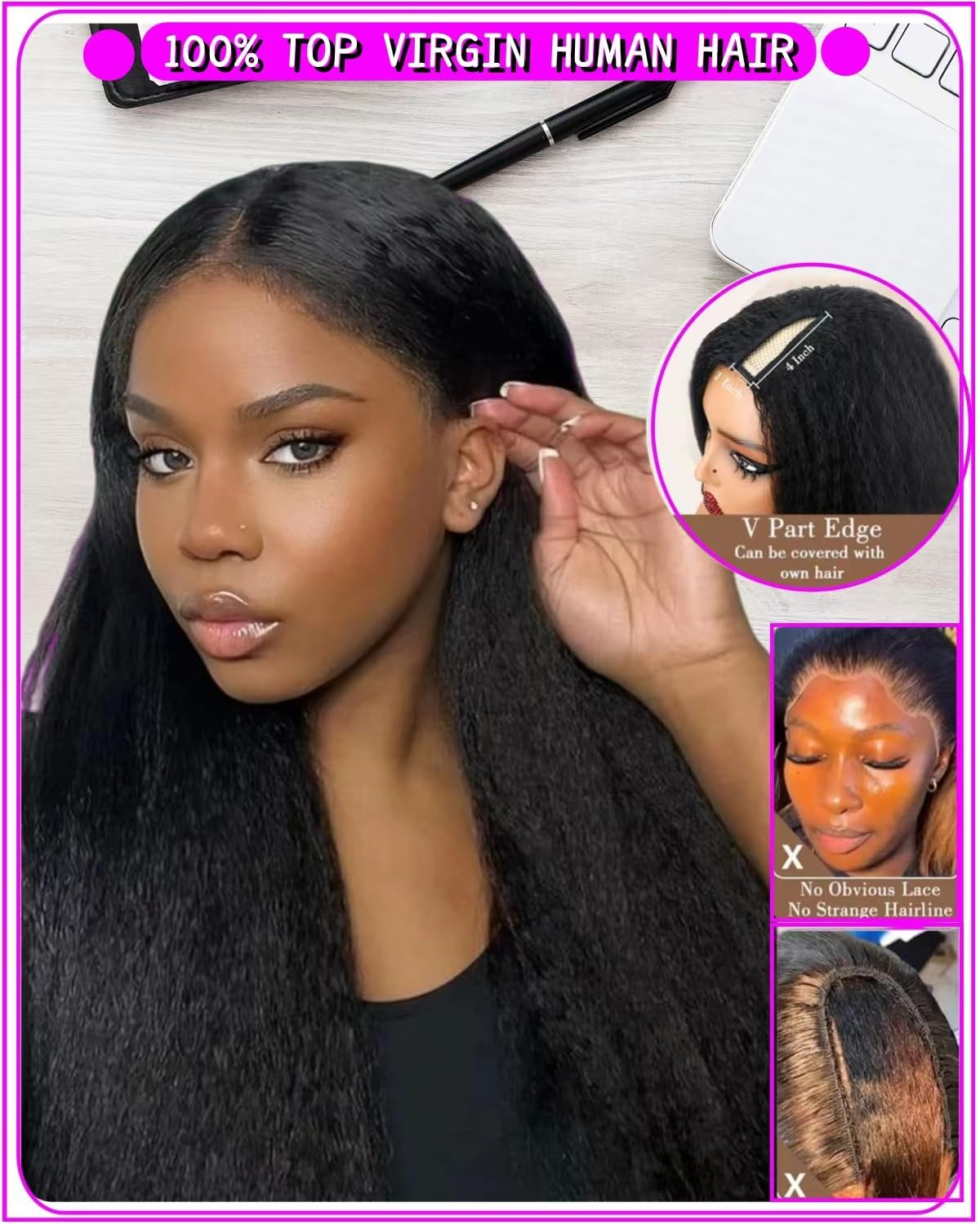 Acbhoa 22-inch length and 200% density creating glamorous volume
