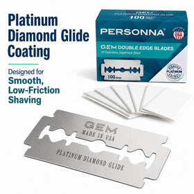 AccuTec Personna blade edge macro showing sharpness and smooth shave benefit