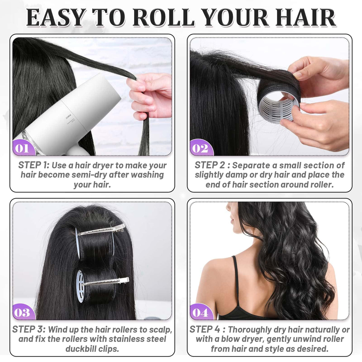 Acejoz finished loose curls showing added body and natural bounce