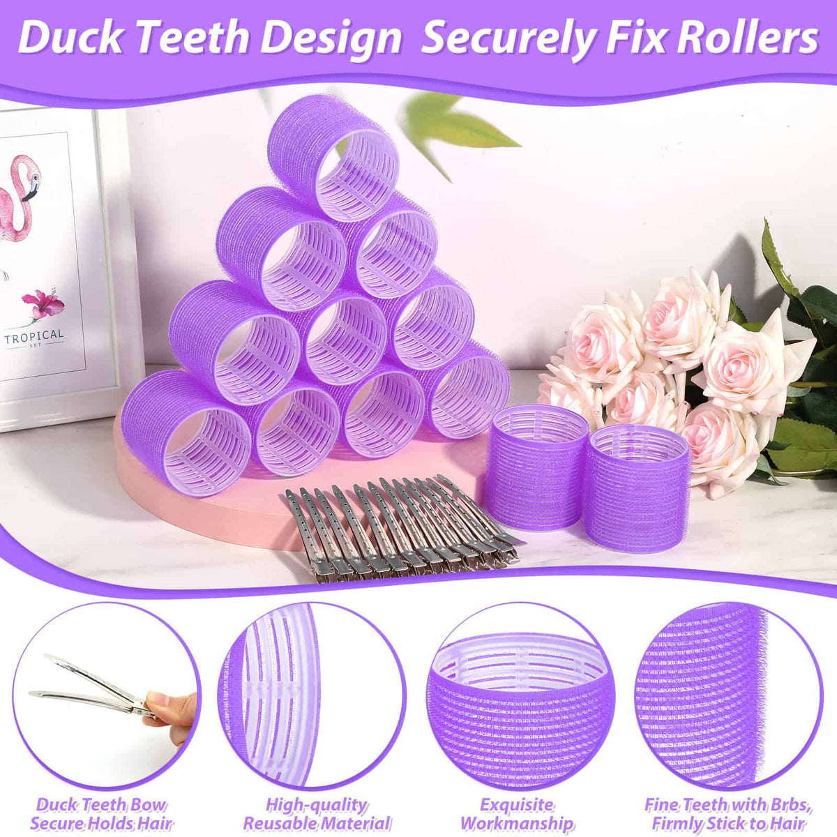 Acejoz mixed-color rollers display highlighting hot pink black navy purple options