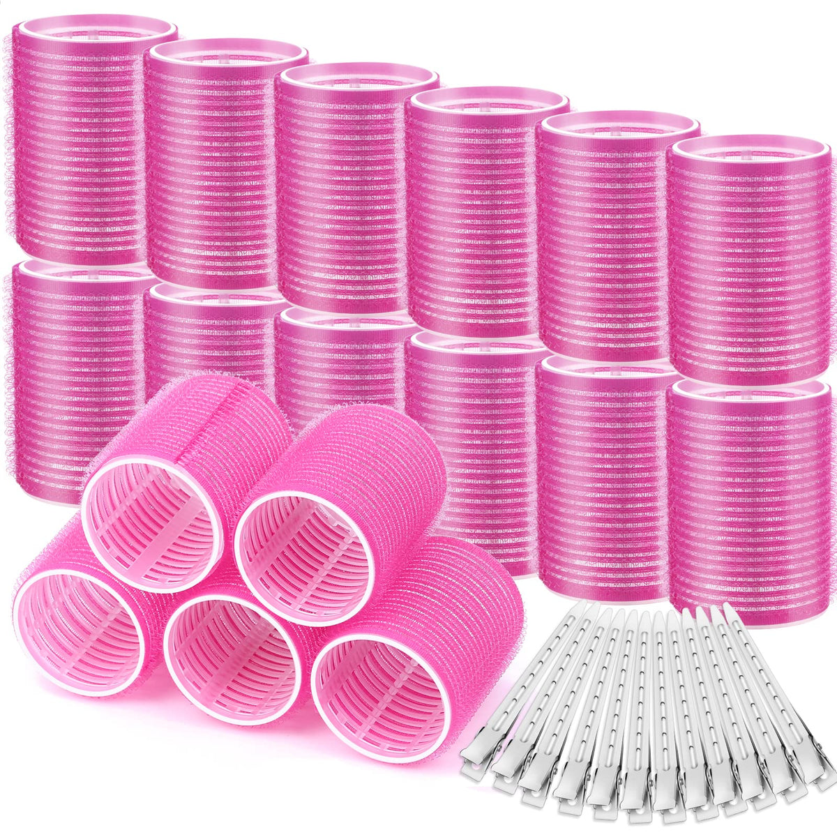 Acejoz front packaging showing 12 large rollers and clips for easy styling